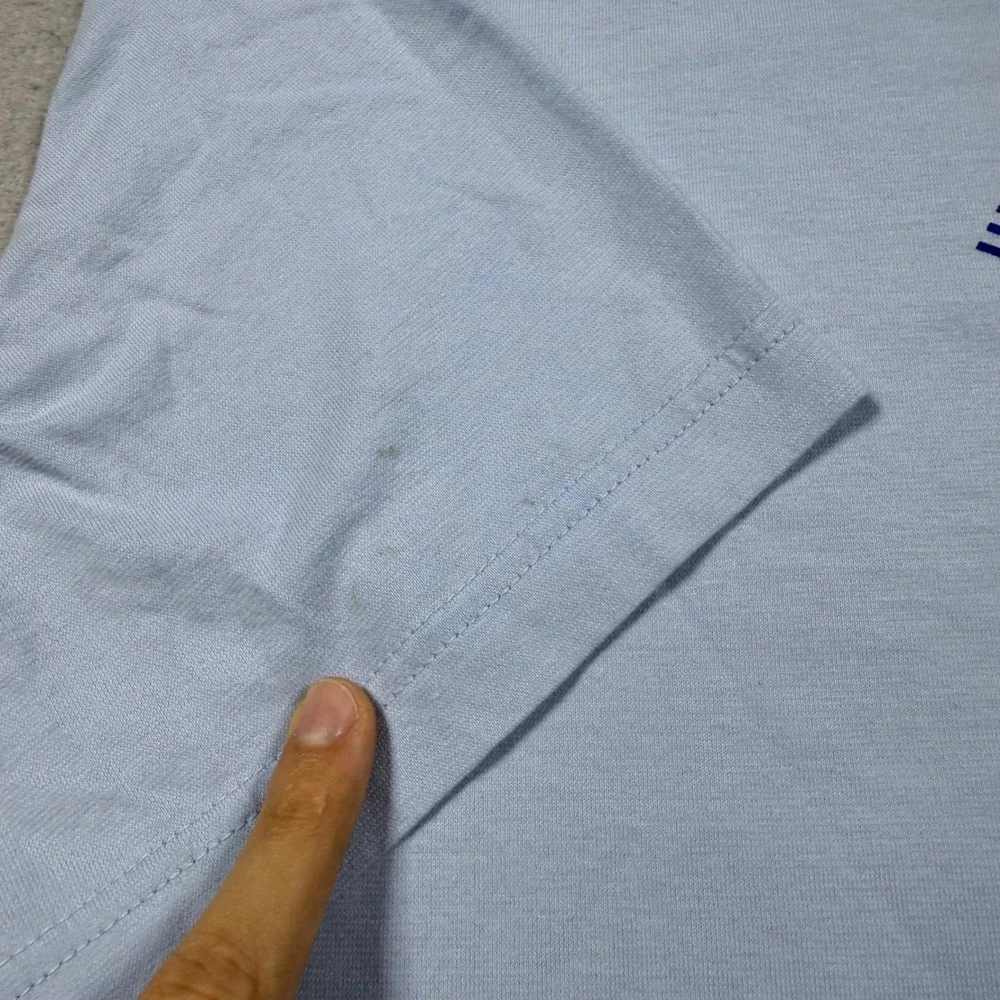 Adidas Originals Mens Trefoil Geometric Graphic T-Shirt Light Blue Large